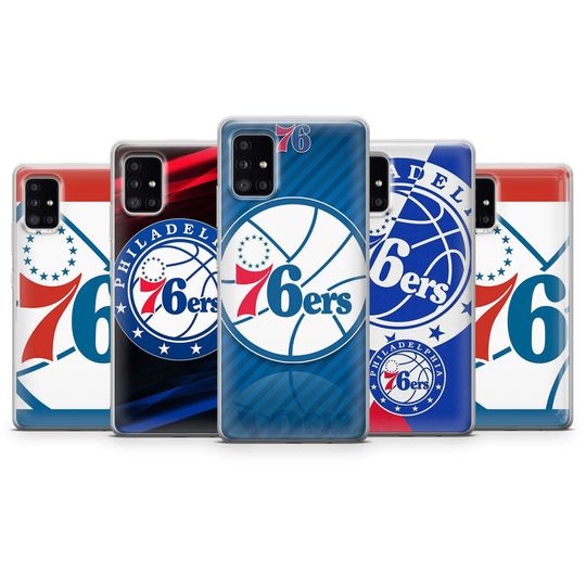 Discover Basketball Phone Case 76ers NBA Team Cover for iPhone 17 17Pro 16 15 14 13 12 Samsung S25 S24 S23 A56 A36 A16, Pixel 10 10Pro 9A