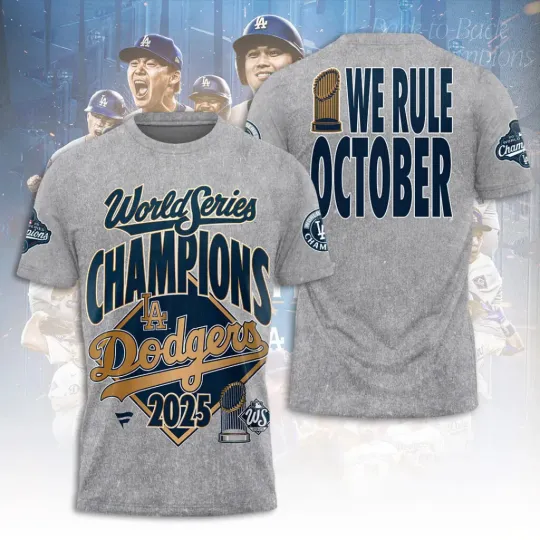 Los Angeles Dodgers World Series 2025 3D T-Shirt Men Women