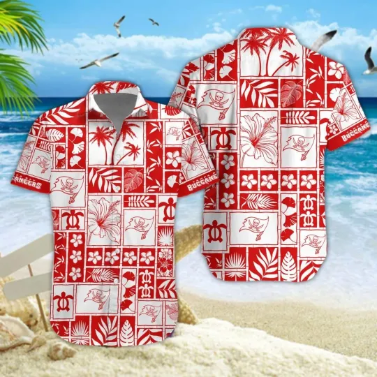 Discover Tampa Bay Football Buccaneerss Team Hawaiian Shirt Button Down