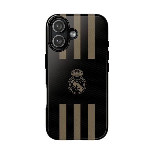 Discover Real Madrid Black Stripes Phone Case | Tough Case