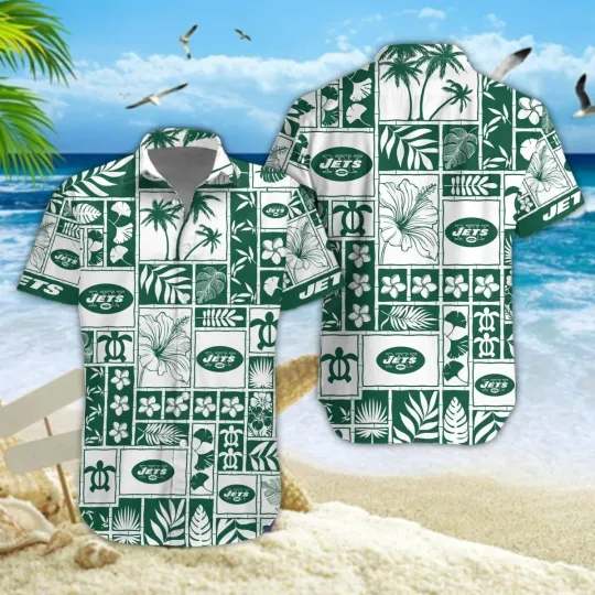 Discover New York Football Jetss Team Hawaiian Shirt Button Down Unisex