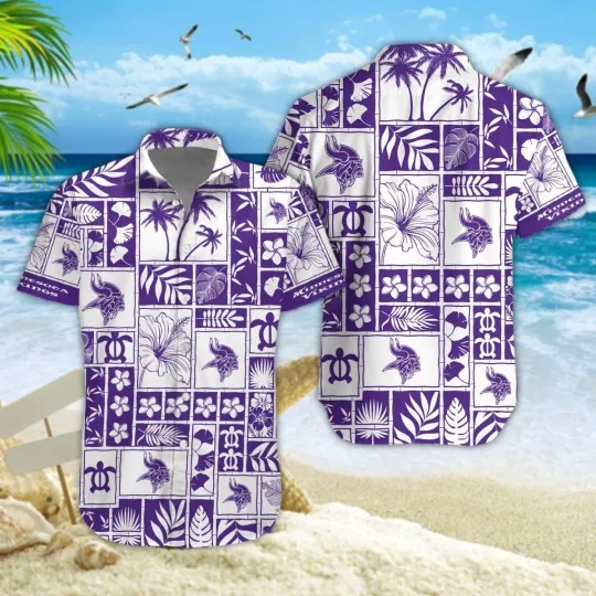 Discover Minnesota Football Vikingss Team Hawaiian Shirt Button Down Unisex