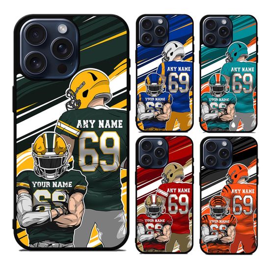 Personalized American Football Jersey Your Name and Number | Phone Case iPhone 16 15 14 13 12 11 | Samsung S25 S24 S23 | Google Phone Case