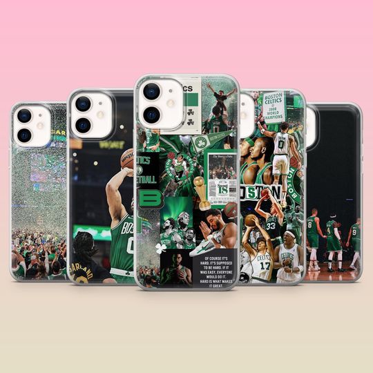 Boston Celtics Phone Case NBA Basketball Cover for iPhone 17, 16, 15, 14, 13, 12, Samsung S25, S24, S23, S22, A16, A56, Pixel 10, 9Pro