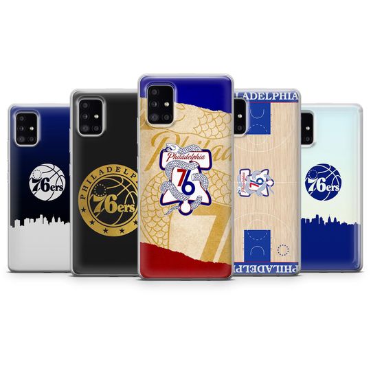 Discover Basketball Phone Case 76ers NBA Team Cover for iPhone 17 17Pro 16 15 14 13 12 Samsung S25 S24 S23 A56 A36 A16, Pixel 10 10Pro 9A
