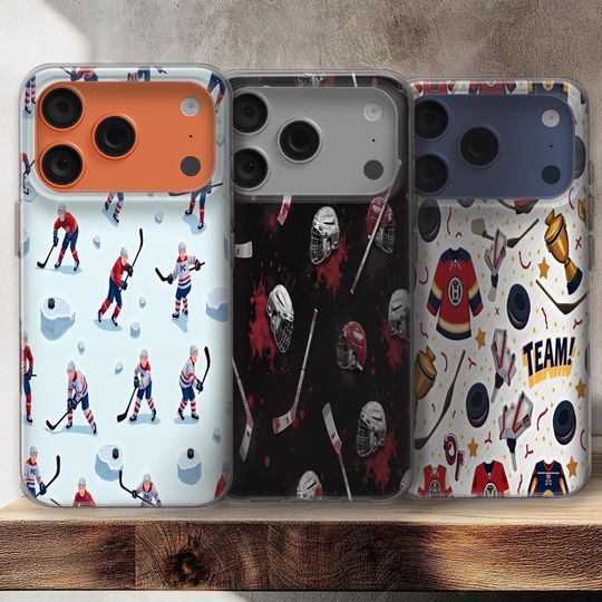 Discover Ice Hockey Phone Case Winter Sport, Durable Custom Protective Cover for Hockey Fans, Gift for Athletes & Sports Enthusiasts