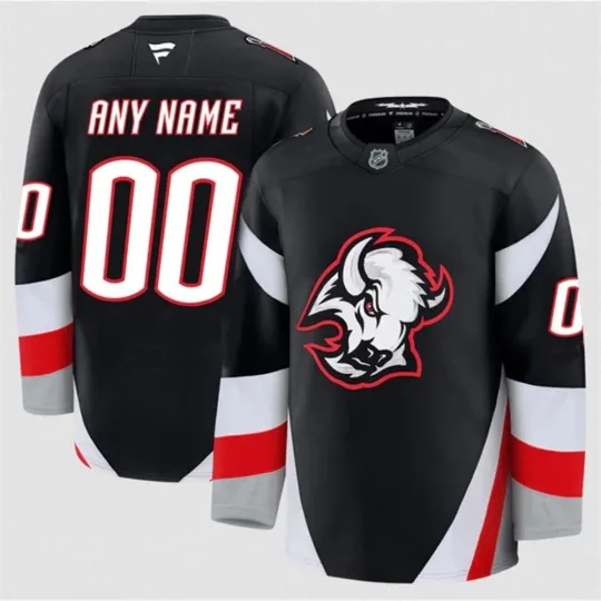 Discover Custom 2024-25 Buffalo Alternate Premium Black Jersey