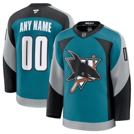 Discover Custom 2025 San Jose Alternate Teal Jersey