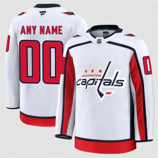 Discover Custom 2024-25 Washington Away White Jersey