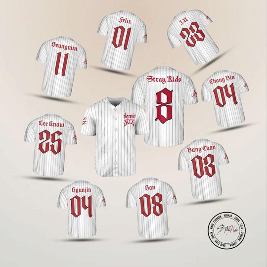 Discover Stray Kids DominATE World Tour Baseball Jersey, Stray Kids World Tour 2025 Baseball Jersey Kpop Jersey Baseball, SKZ Merch, All-Over-Print