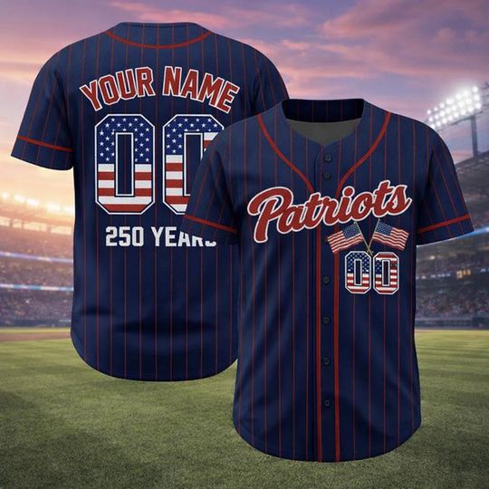 Discover Personalized USA Baseball Jersey,Custom Team Name Shirt,American Flag Baseball Jersey For Baseball Fans,Baseball Lovers,Patriotic Shirt