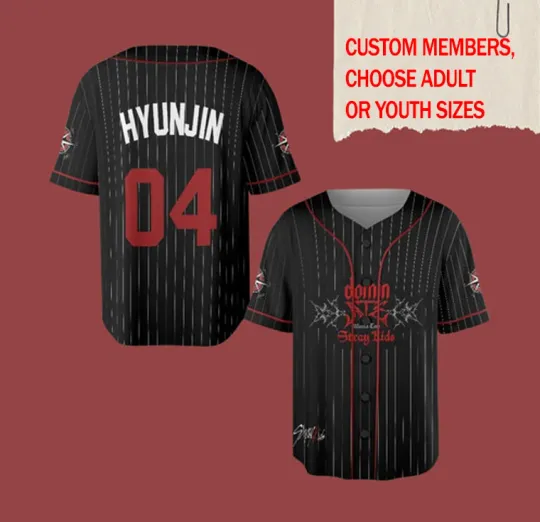 Discover STRAY KIDS band World Tour Baseball Jersey