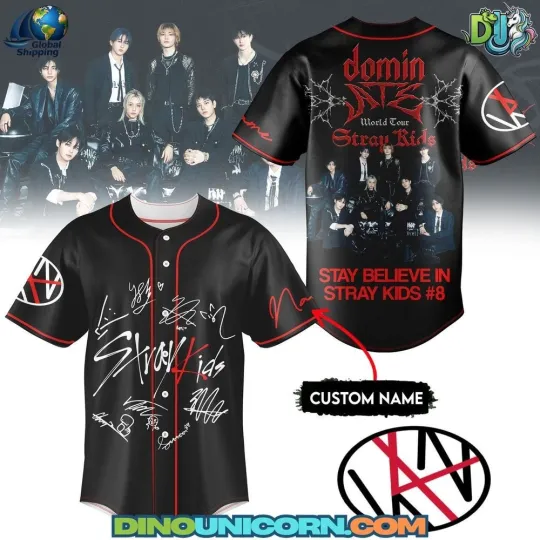 Discover Stray Kids ATE World Tour Baseball Jersey – Kpop Concert Fan Shirt