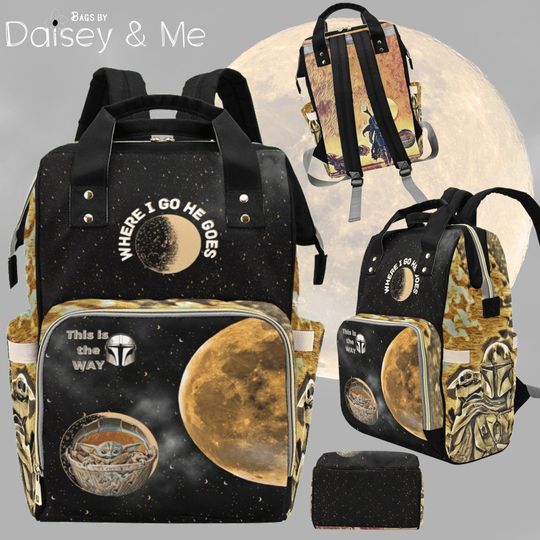 Discover Mandalorian Child  The is the Way  Rucksack Backpack  Baby Yoda Pram Umbrella  Steampunk Bag  Messenger  Doctor Bag  Commuter Tote