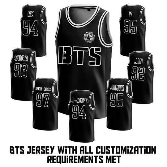 Discover Custom Basketball Jersey Personalized Name Number Replica Jerseys Game Day Outfit BTS Basketball Fan Lovers Players for Adult Youth Fan Kids