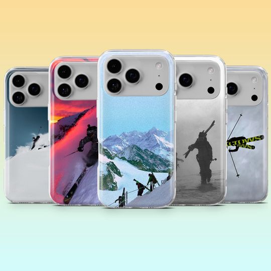 Discover Ski Phone Case Freestyle Skiing Cover for iPhone 17Pro, 17, 16, 15, 14, 13, 12, Samsung S25, S24, S23, A56, A36, A16, Pixel 10, 10Pro, 9, 9A