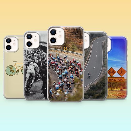Discover Bike Phone Case Cycling Competition Cover for iPhone 17Pro, 17, 16, 15, 14, 13, 12, Samsung S25, S24, S23, A56, A36, A16, Pixel 10, 10Pro, 9