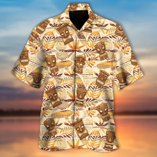 Discover Tiki Hawaiian Shirt for Men