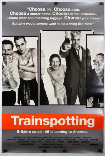 Discover Trainspotting - original movie poster 27x40 1996 Danny Boyle Ewan McGregor