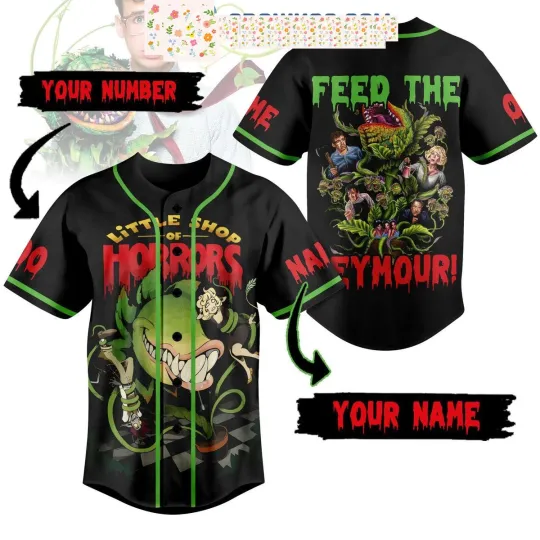 Discover Little Shop Of Horrors Feed The Seymour Personalized Baseball Jersey