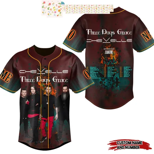 Discover Three Days Grace Chevelle Personalized Baseball Jersey
