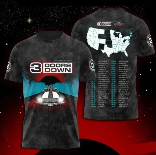 Discover 3 Doors Down Band 3D AOP T Shirt Full Size