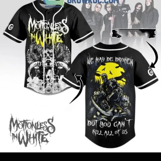 Discover Motionless In White We size S-5XL Fan Baseball Jersey