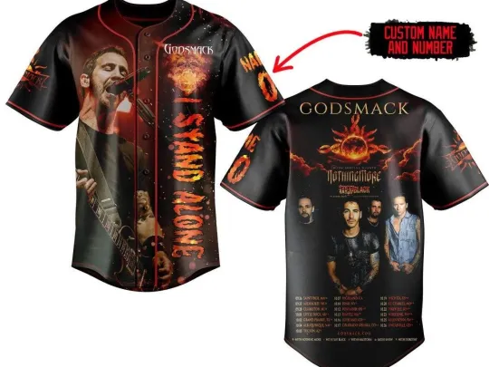 Discover Godsmack I Stand Alone Tour 2024 Personalized Baseball Jersey