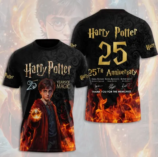 Discover Harry Potter 25Th Anniversary 3D Apparel T-Shirt