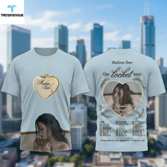 Discover Madison Beer The Locket Tour 2026 Shirt Concert 3D All Over Print Fan Apparel