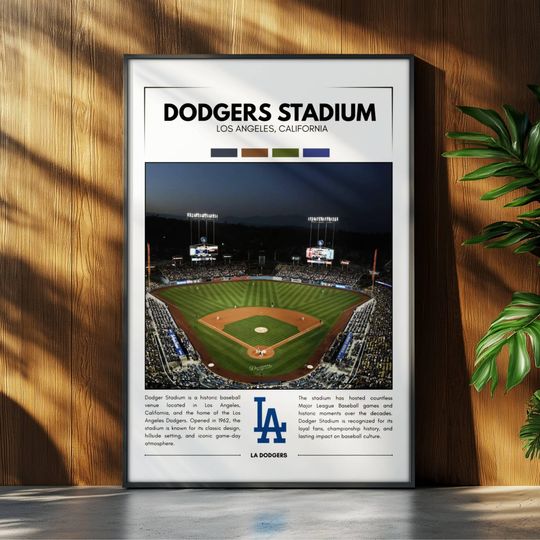 Discover Dodgers Stadium Poster | Dodgers Poster | Stadium Poster | Sports Poster | Field Wall Art | Baseball Fan Gift Print