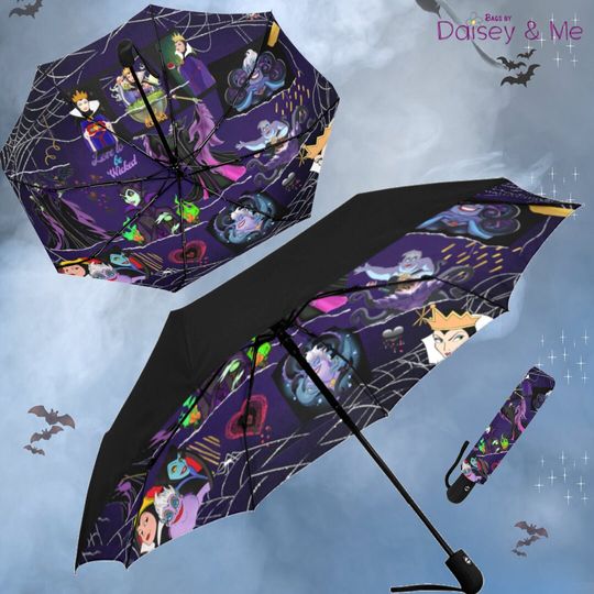Discover Rain Umbrella  OG  Villain  Evil Queen  Princess Queen  Maleficent  Ursula  Travel Gift for Women  Work Gift for Her  Villain Gifts