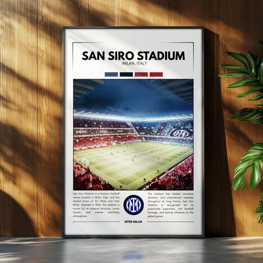Discover San Siro Stadium Poster | Inter Milan Football Poster | Soccer Stadium Poster | Sport Poster | Field Wall Art | Soccer Fan Gift