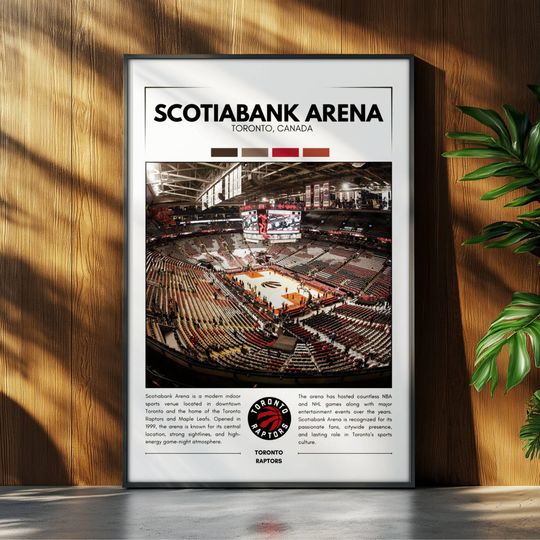 Discover Scotiabank Arena Poster | Toronto Raptors Poster | NBA Stadium Poster | Sports Poster | Field Wall Art | Basketball Fan Gift Print