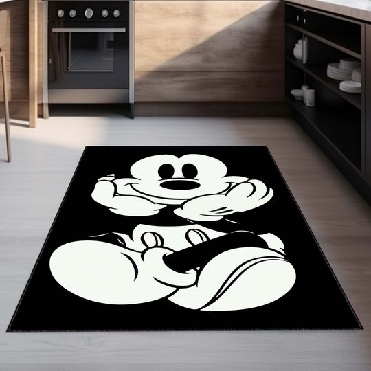 Discover Mickey Mouse rug, Cartoon theme rug, Kids room rug, Home decor, Gift for boys, Birthday gift, Carpet for childs room, Personalized gift idea