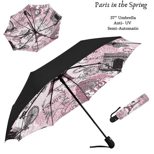 Discover Paris Scene Umbrella, Paris Scenic Pattern Umbrella