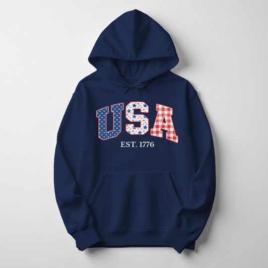 Discover USA 250 Years Hoodie 1776 2026 Cottage Core Patriotic America Pullover Fourth of July USA 250th Anniversary Celebration Gift