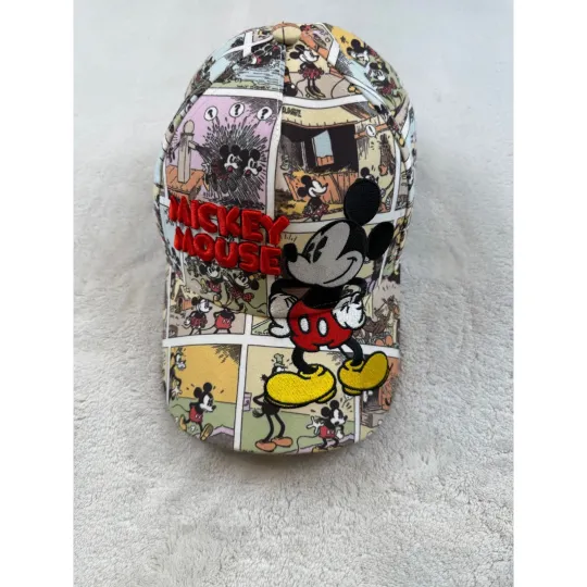 Discover Mickey Mouse AOP Comic Strip Baseball Cap Embroidered Adult Hat Disney