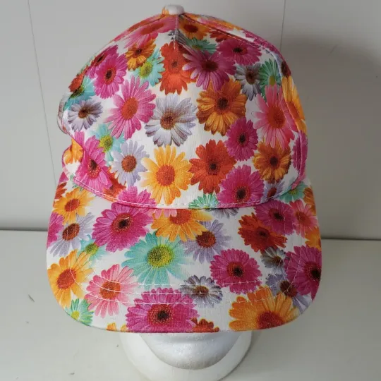 Discover Multicolor AOP All Over  Print Flower Floral Woman's Snapback Hat Baseball Cap