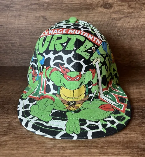 Discover Teenage Mutant Ninja Turtles AOP Baseball A-FLEX Hat Cap One Size Fits Most RARE