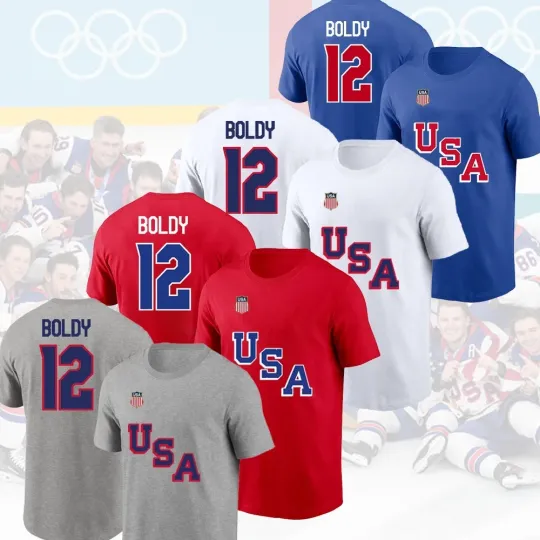 Discover Matt Boldy #12 USA Hockey Team 2026 Player Name & Number Fans