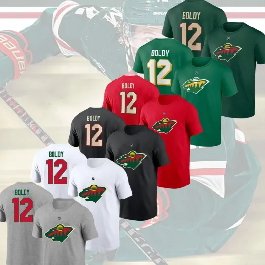 Discover Matt Boldy #12 Minnesota 2025 Player Name & Number Fastshipping