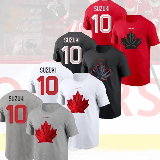 Nick Suzuki #10 Canada Hockey Team 2026 Winter Olympics Name & Number Fans