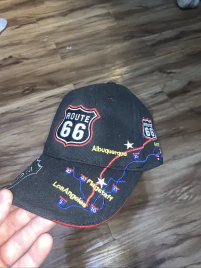 Discover Men’s Adjustable Route 66 AOP Baseball Cap “The Mother Road”