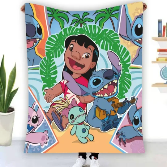 Discover Best! Disney Cartoons Warm Single-Side Printing Flannel Fleece Blanket