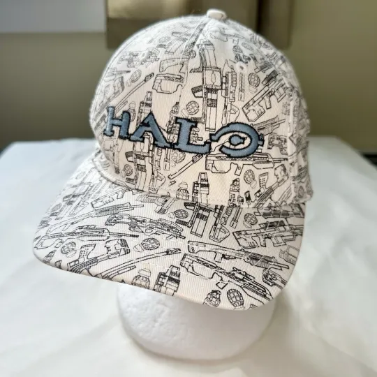 Discover 2009 Halo 3 Y2K AOP Hat Baseball Cap Promo RARE Microsoft XBOX 360 Master Chief