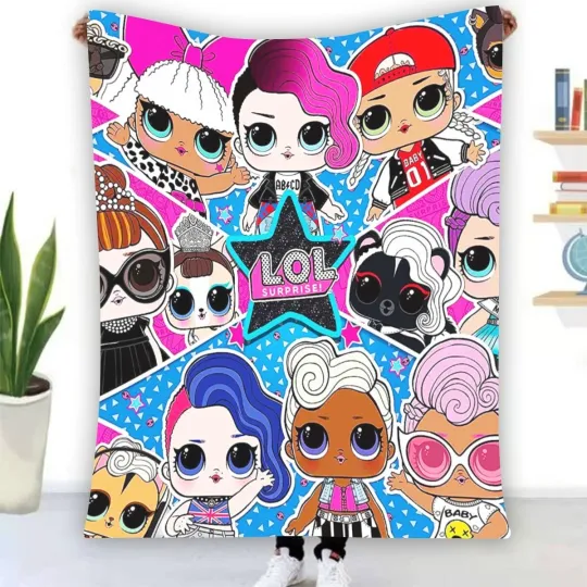 Discover L.O.L. Surprise! Fashion Dolls Warm Single-Side Printing Flannel Fleece Blanket