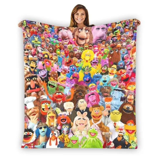 The Muppets Characters Warm Single-Side Printing Flannel Fleece Blanket