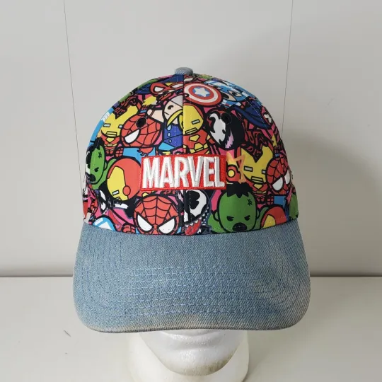 Marvel Super Heros Characters Logo AOP All Over Print Baseball Cap Strapback Hat