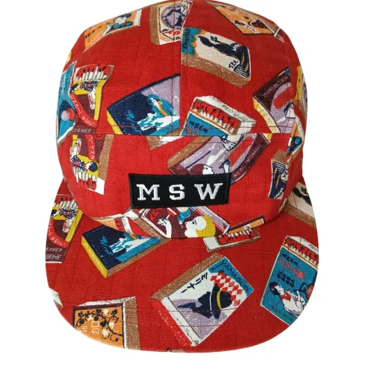 Discover Japanese Matchbox Cover Art AOP Munsingwear MSW Baseball Cap Graphic Print